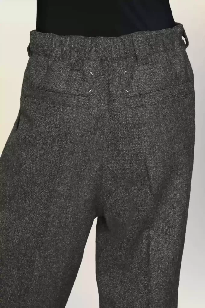 Wijde wollen broek