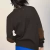 Wollen vest met elleboogstuk