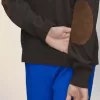 Wollen vest met elleboogstuk