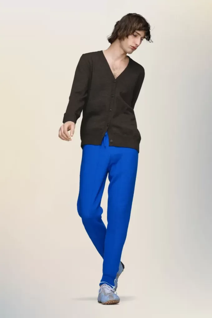 Wollen vest met elleboogstuk