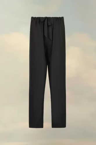 Zijden poplin broek