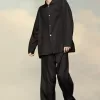 Zijden poplin broek