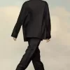Zijden poplin broek